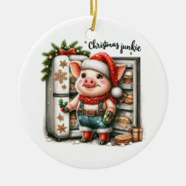 Kerstcadeau Kerstjunkie Keramisch Ornament