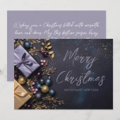 Kerstcadeau kerstkaart kaart (Voorkant / Achterkant)