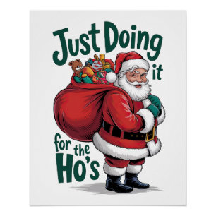 Kerstcadeau Kerstman doet het gewoon Perfect Poster