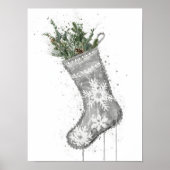 Kerstcadeau Kerstsok Poster (Voorkant)