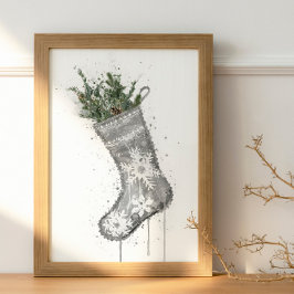 Kerstcadeau Kerstsok Poster