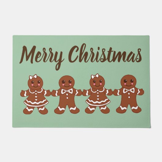 Kerstcadeau kerststuk-deurmat van gemberkoek deurmat (Voorkant)
