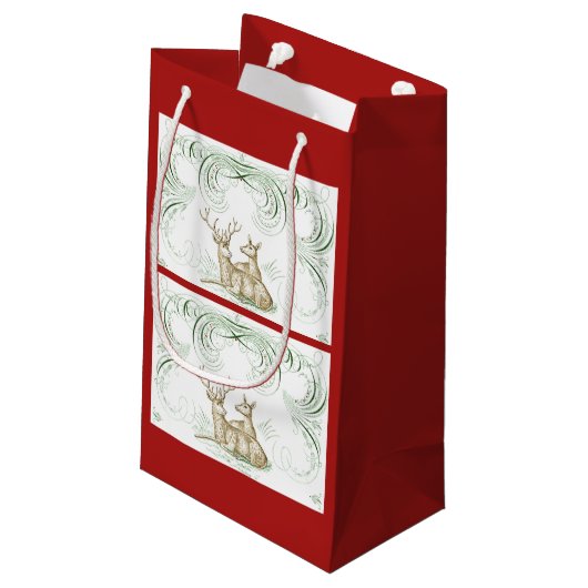 kerstcadeau klein cadeauzakje (Achterkant Gekanteld)