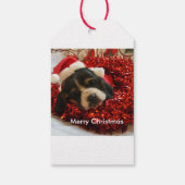 Kerstcadeau label Basset hound Cadeaulabel (Achterkant)