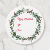 kerstcadeau-Label Bedankjes Labels (Voorkant)