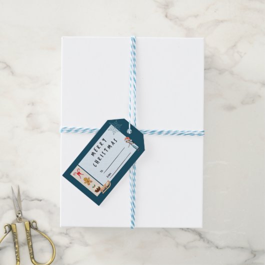 kerstcadeau-Label Cadeaulabel (Met Touw)