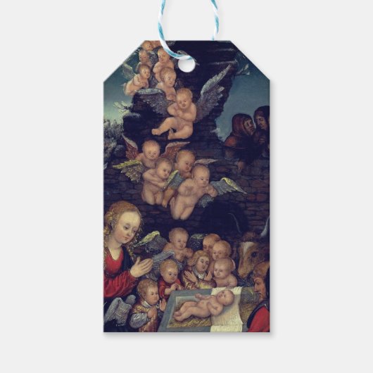 KERSTCADEAU LABEL CRANACH RENAISSANCE GEBOORTE CADEAULABEL (Voorkant)