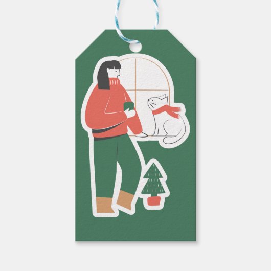 Kerstcadeau Label – Feestelijk Cadeaulabel (Voorkant)