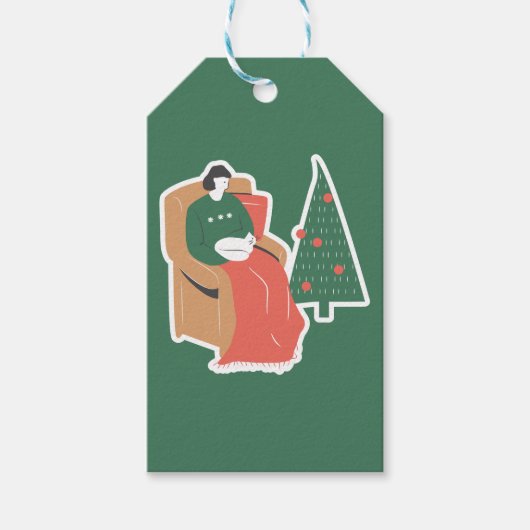 Kerstcadeau Label – Feestelijk Cadeaulabel (Voorkant)