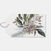 kerstcadeau Label Festive Floral Alphabet JOY Cadeaulabel (Achterkant Horizontaal)