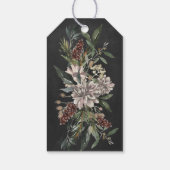 kerstcadeau Label Floral Waterverf Chalkboard Cadeaulabel (Achterkant)