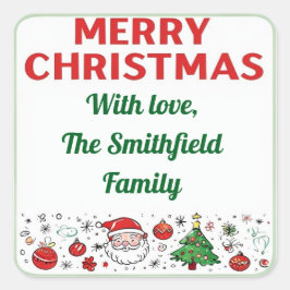 Kerstcadeau Label, gepersonaliseerd Label