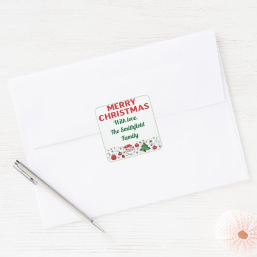 Kerstcadeau Label, gepersonaliseerd Label (Envelop)