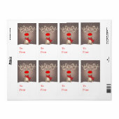 Kerstcadeau label grijs (van en naar) (Full Sheet)