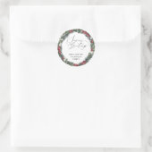 Kerstcadeau Label Groene Krans Sticker (Tas)