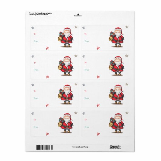 kerstcadeau label kerstcadeaukerstbestelling (van  (Full Sheet)