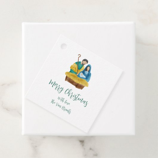 Kerstcadeau Label kerststal (In situ)