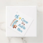 Kerstcadeau label kerststal Christelijk Thema (In situ)