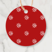 Kerstcadeau Label met Berry en Branch Design (Achterkant)