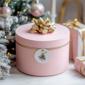 Kerstcadeau Label met Berry en Branch Design