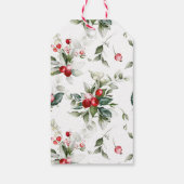 Kerstcadeau Label met Berry en Branch Design Cadeaulabel (Achterkant)