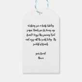 Kerstcadeau-label met maretak cadeaulabel (Achterkant)