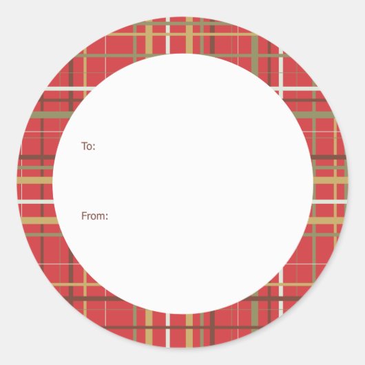 kerstcadeau-Label Ronde Sticker (Voorkant)