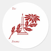 kerstcadeau-Label Ronde Sticker (Voorkant)