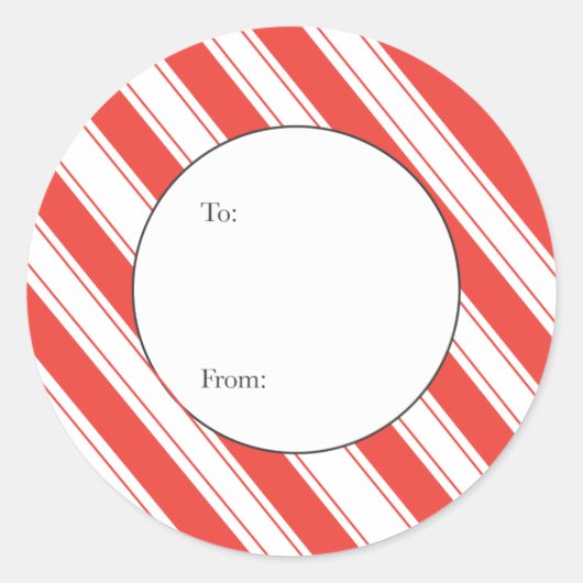 kerstcadeau-Label Ronde Sticker (Voorkant)