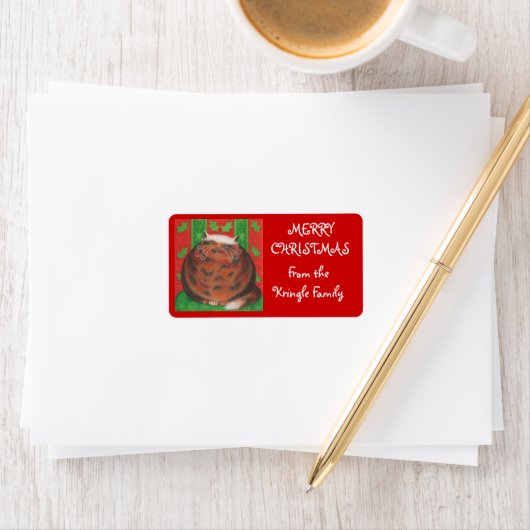 kerstcadeau label rood (Insitu)