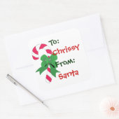 kerstcadeau Label snoepje met groen lintje (Envelop)