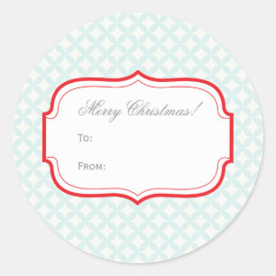Kerstcadeau Label Sticker