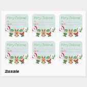 kerstcadeau label sticker (Vel)