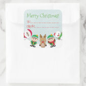 kerstcadeau label sticker (Tas)