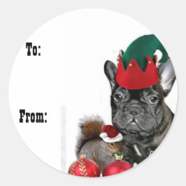 kerstcadeau label stickers met kerstcadeau