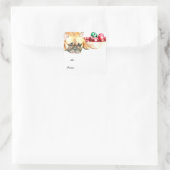 kerstcadeau label stickers met kerstcadeau (Tas)