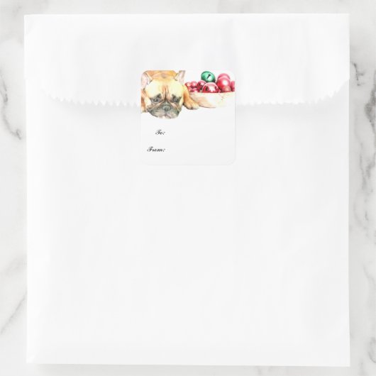 kerstcadeau label stickers met kerstcadeau (Tas)