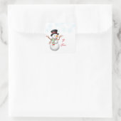 Kerstcadeau Label Stickers-Snowman (Tas)