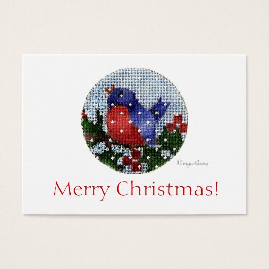 kerstcadeau label twee visitekaartje (Voorkant)