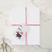 Kerstcadeau Label van eland Cadeaulabel (Met Touw)