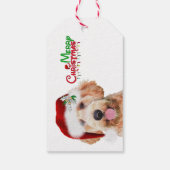 Kerstcadeau Label van gouden doodle Cadeaulabel (Achterkant)