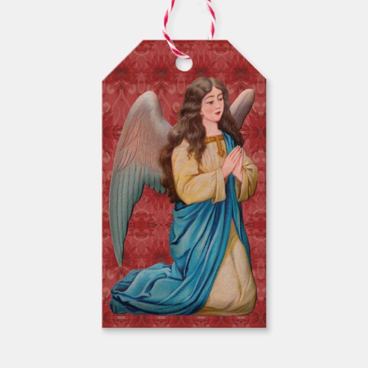 Kerstcadeau Label Victoriaans  Angel Cadeaulabel (Voorkant)