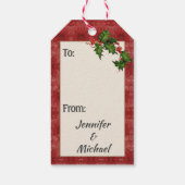 Kerstcadeau Label Victoriaans  Angel Cadeaulabel (Achterkant)