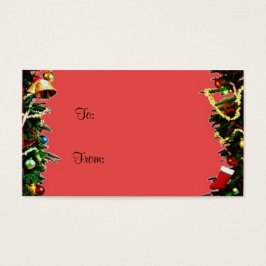 kerstcadeau-Label Visitekaartje