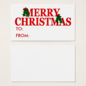 kerstcadeau-Label Visitekaartjes (Voorkant /achterkant)