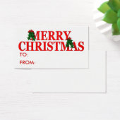 kerstcadeau-Label Visitekaartjes (Bureau)