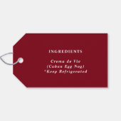 kerstcadeau-Label voor handgemaakte cadeautjes ach Cadeaulabel (Achterkant Horizontaal)