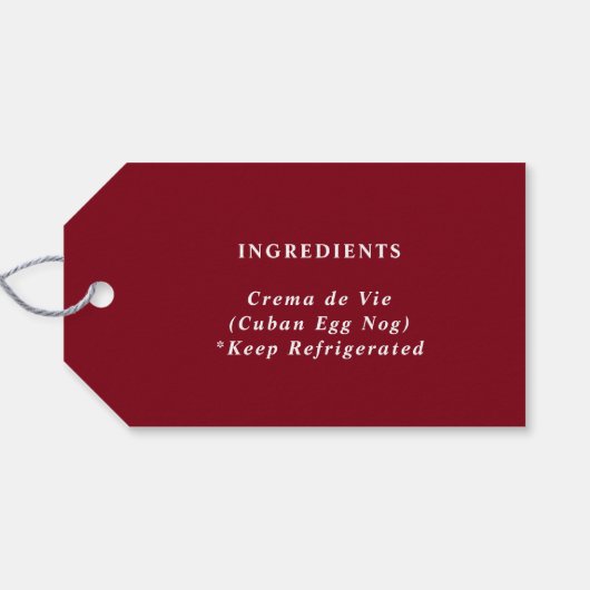 kerstcadeau-Label voor handgemaakte cadeautjes ach Cadeaulabel (Achterkant Horizontaal)