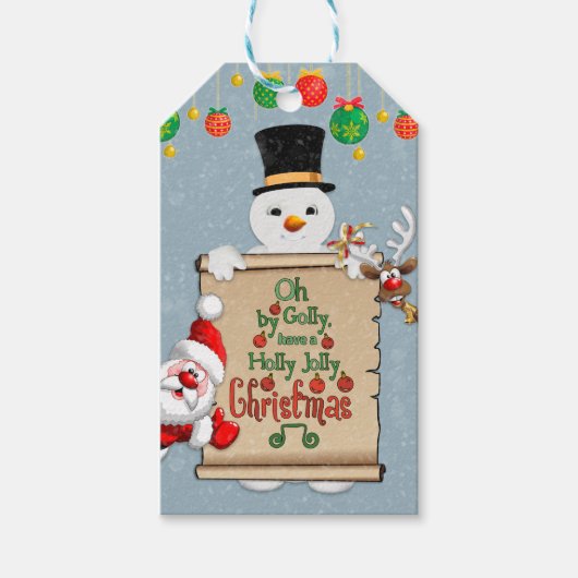 Kerstcadeau label voor kerstcadeaus cadeaulabel (Voorkant)