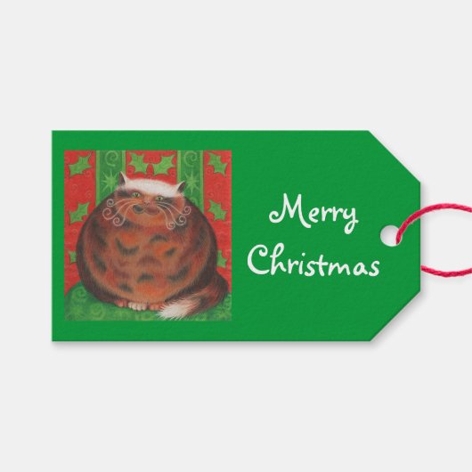 kerstcadeau labels groen cadeaulabel (Voorkant (Horizontaal))